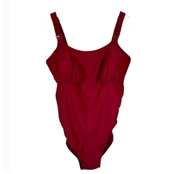 Kindred Bravely Classic One Piece Nursing Maternity Swimsuit Auburn Large Busty - Picture 2 of 8